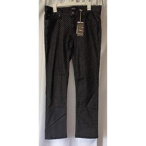Beau Dawson Jean Pants Size 14 Black Gray  Polks Dot NWT, Casual Officewear